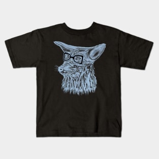 Clever Blue Coyote Kids T-Shirt